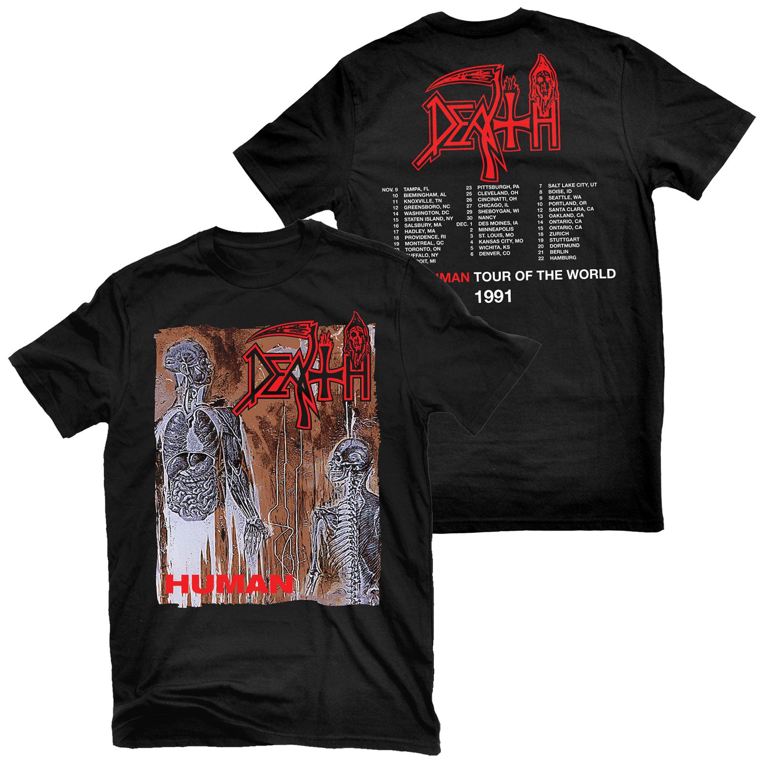 Death "Human World Tour - 1991-92" T-Shirt