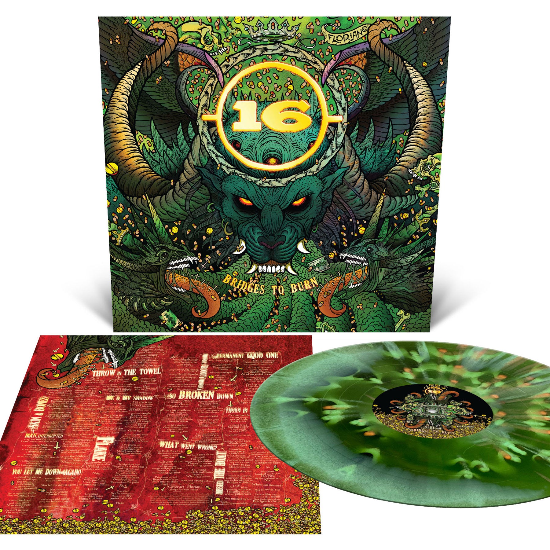 欧LP 16 Bridges To Burn (Green&amp;orange Splatter Vinyl) RR61271GREEN Relapse Records 未開封 /00260 16 