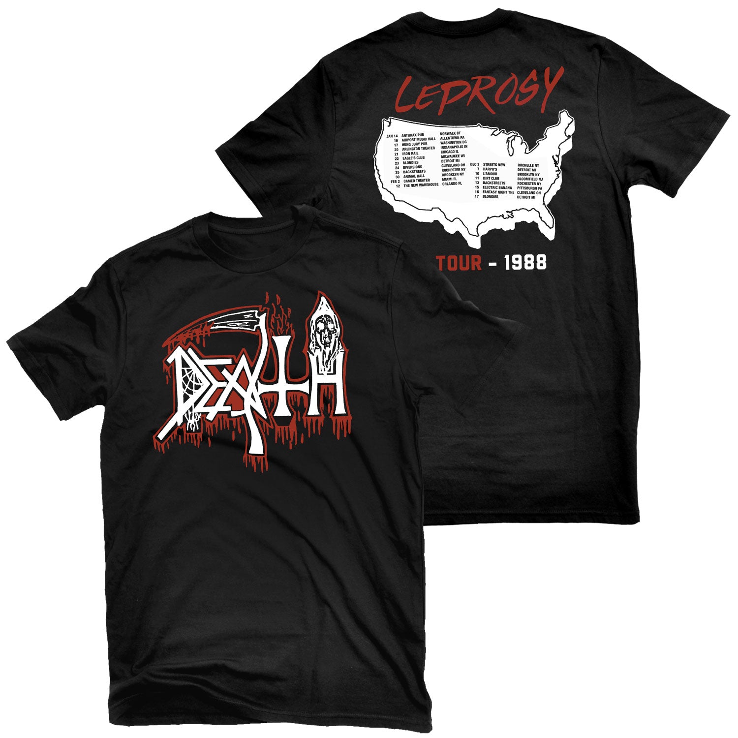 Death "Leprosy US Tour - 1988" T-Shirt