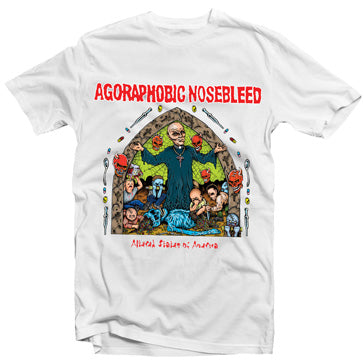 Agoraphobic Nosebleed "Altered States Of America (White)" T-Shirt