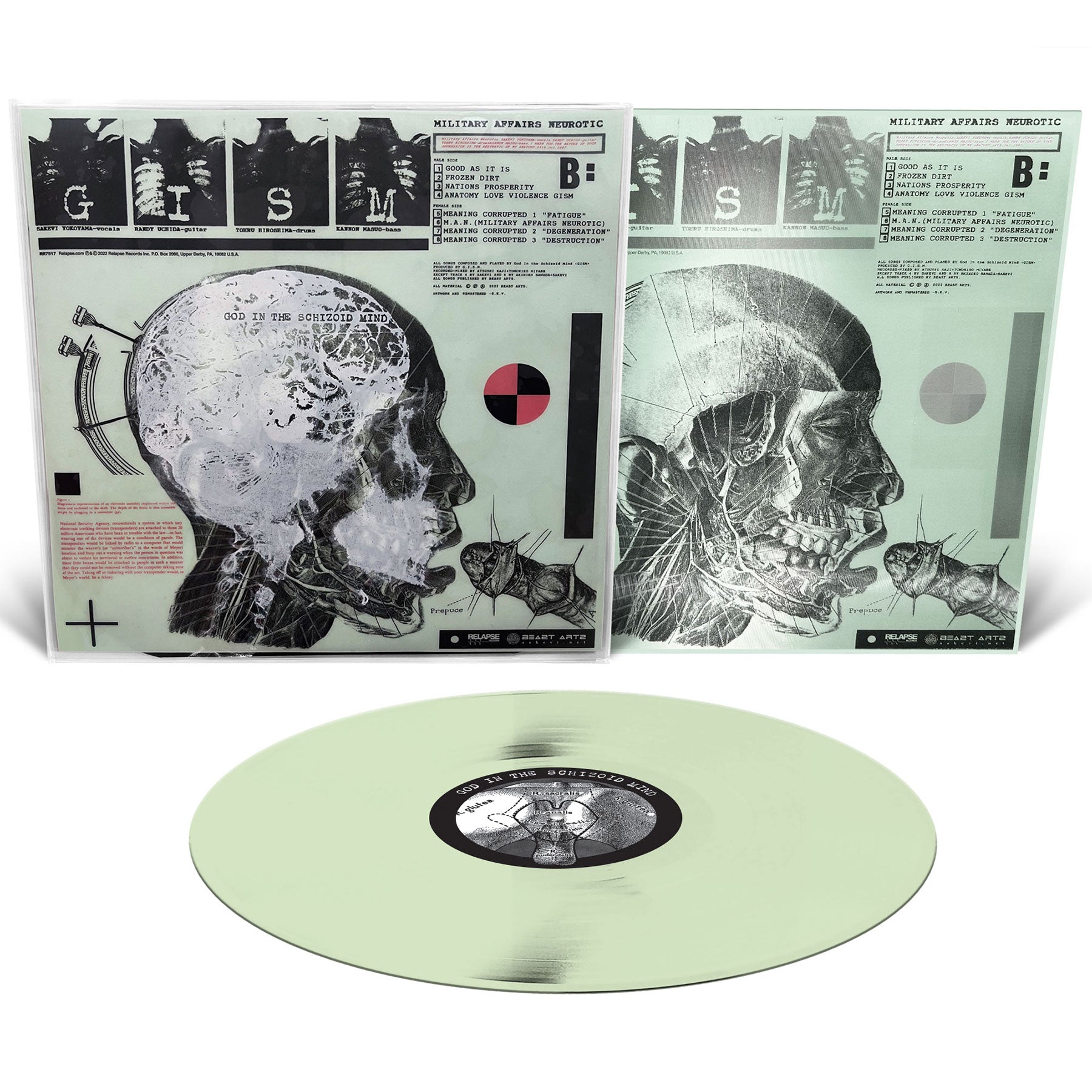 GISM "Military Affairs Neurotic (Reissue) LP + Lenticular Print Deluxe Package" Bundle