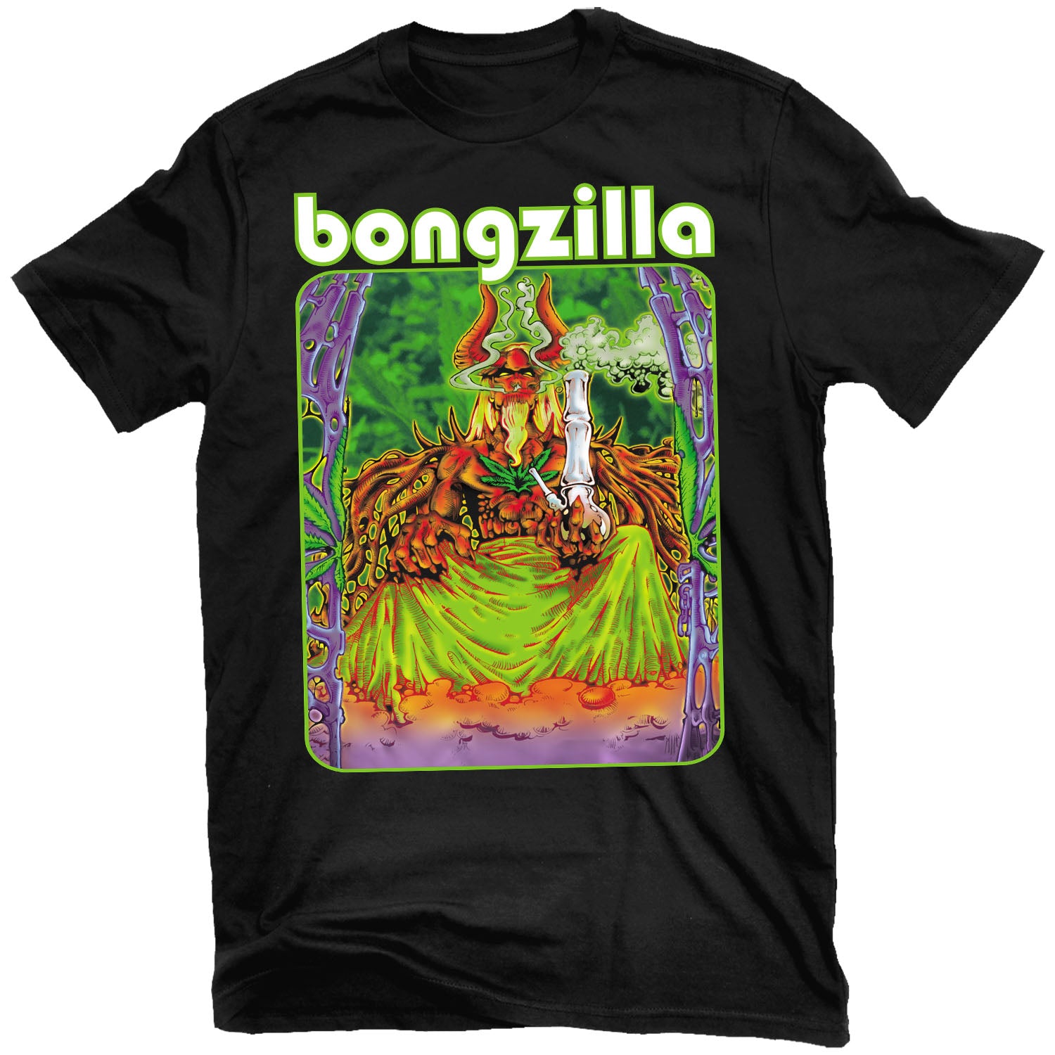 Bongzilla バンド名, D,Bongzilla Logo Album Art CBMA バンド Tシャツ 