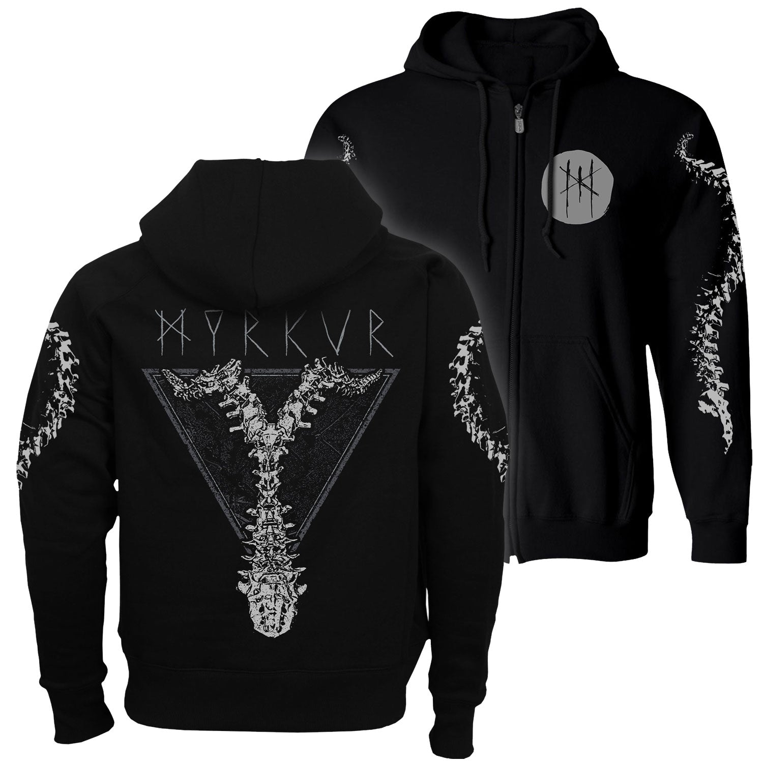 DEATH Symbolic Zip-Up Hoodie – Relapse Records SS4248, Black, Men’s Regular Fit, Brand New With Tags
