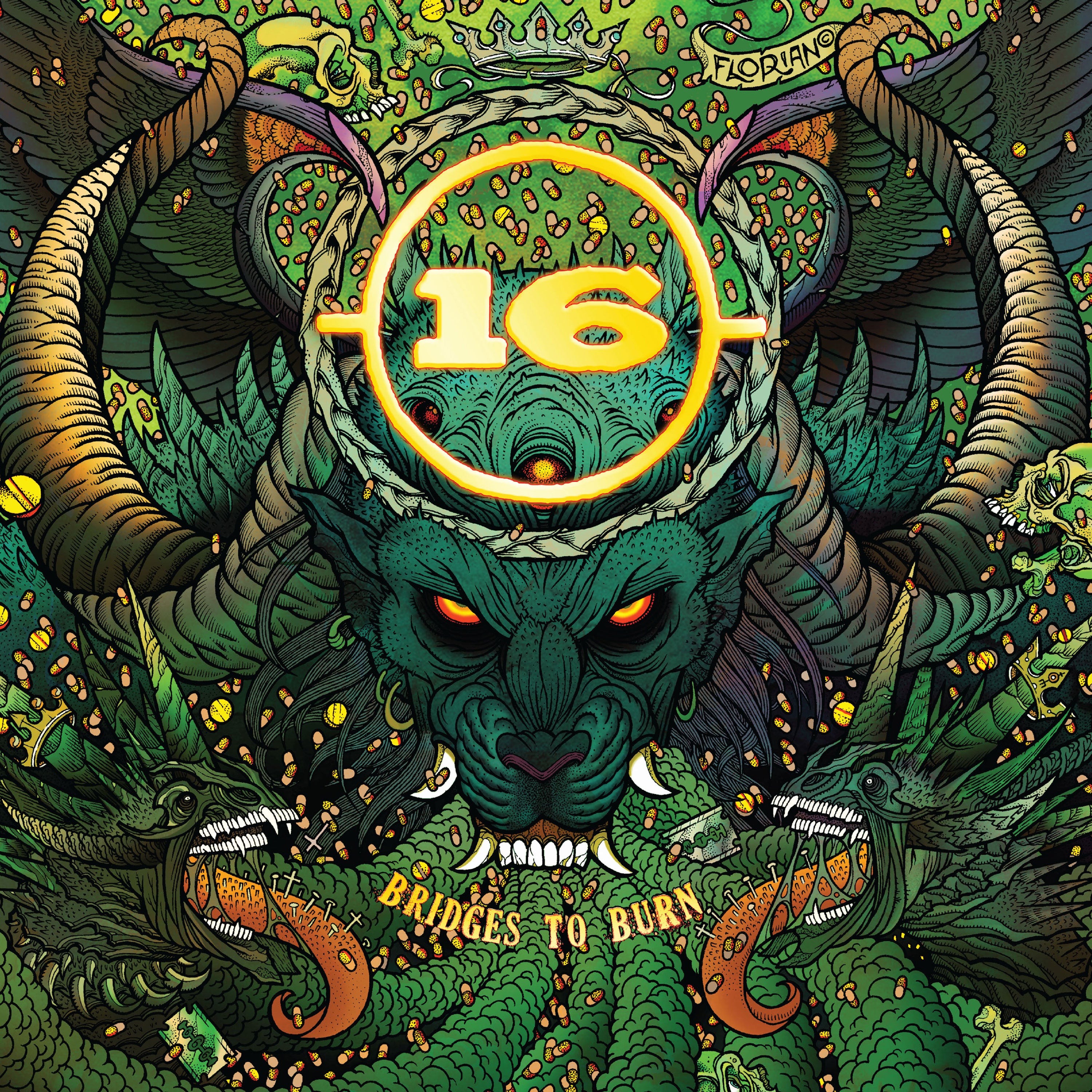 欧LP 16 Bridges To Burn (Green&orange Splatter Vinyl) RR61271GREEN Relapse Records 未開封 /00260 16 