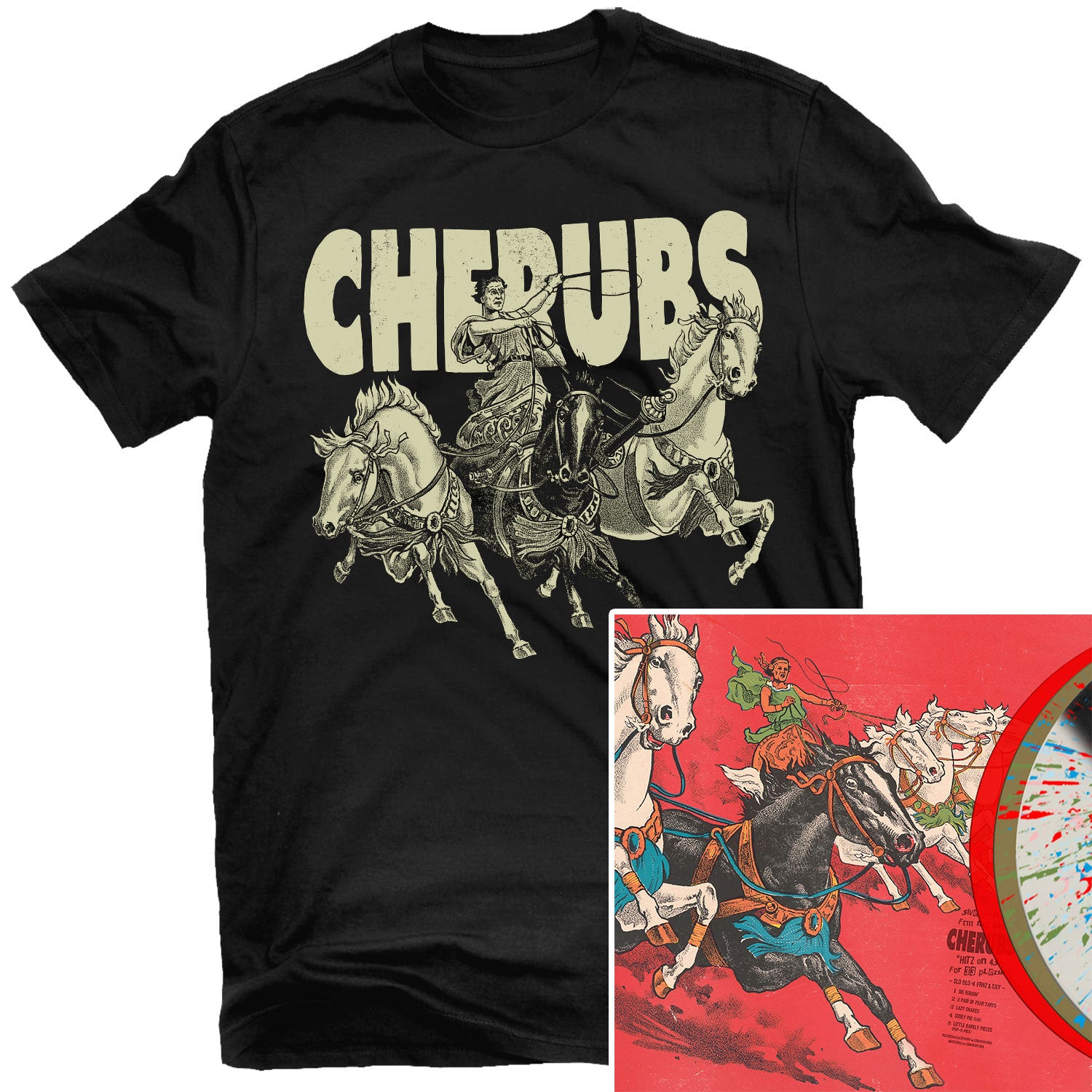 Cherubs "SLO BLO 4 FRNZ & SXY T Shirt + LP Bundle" Bundle