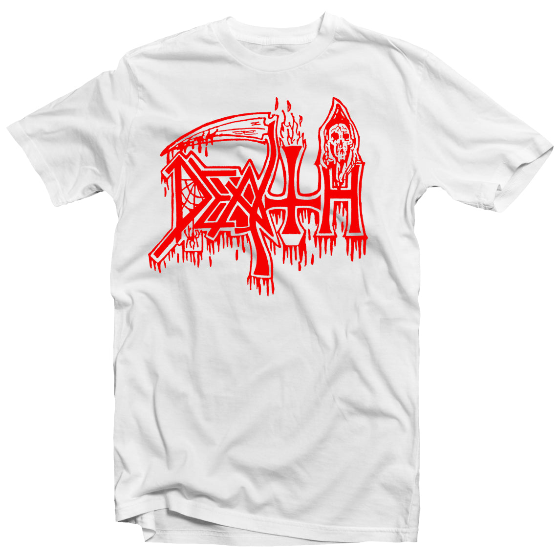 Death "Classic Logo (Red on White)" T-Shirt