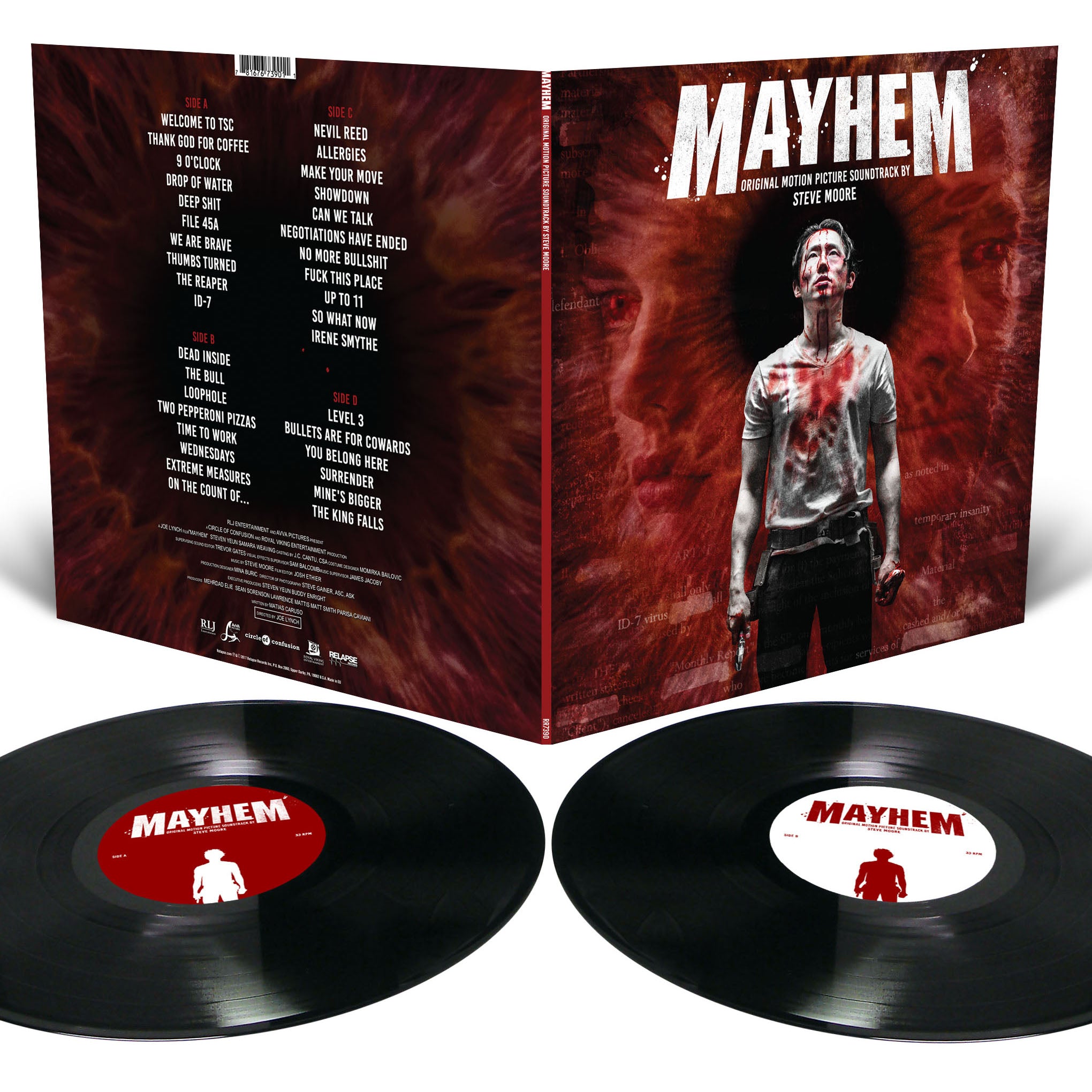 Steve Moore "MAYHEM - Original Motion Picture Soundtrack" 2x12"