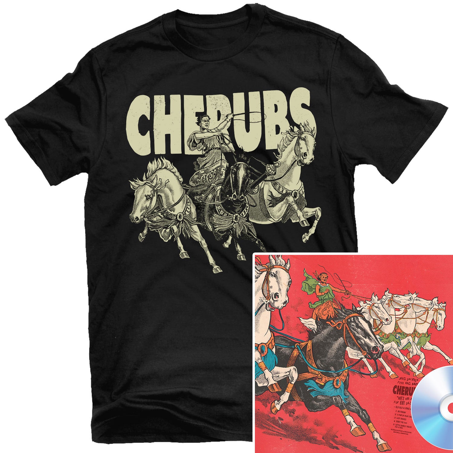 Cherubs "SLO BLO 4 FRNZ & SXY T Shirt + CD Bundle" Bundle