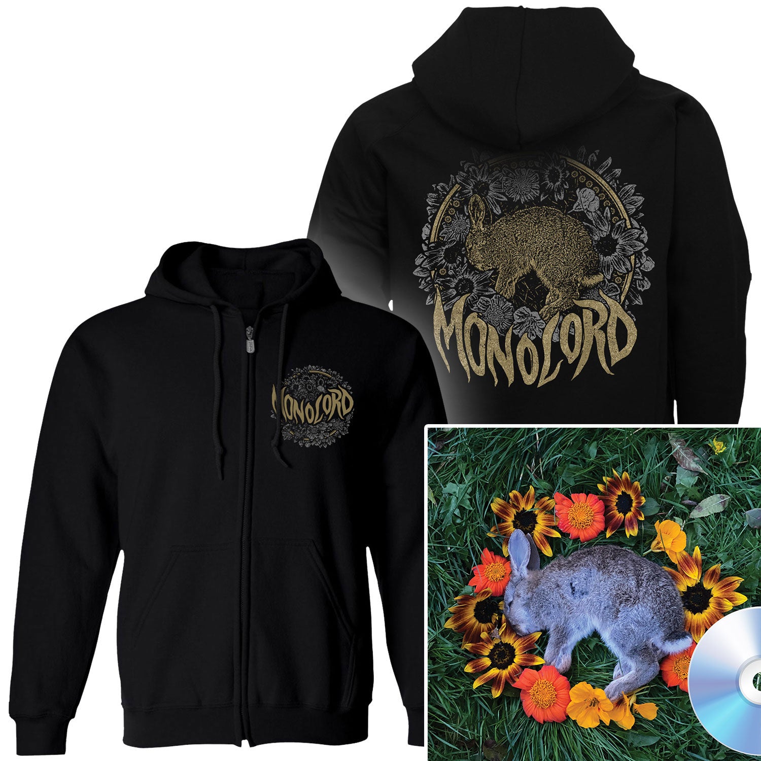 Monolord "Your Time To Shine Zip Up Hoodie + CD Bundle" Bundle